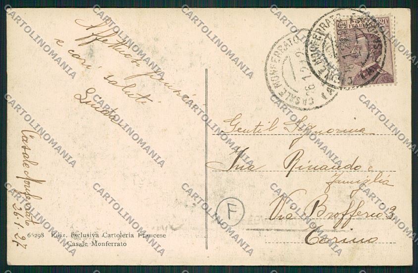 Alessandria Casale Monferrato cartolina QK0680 – retro