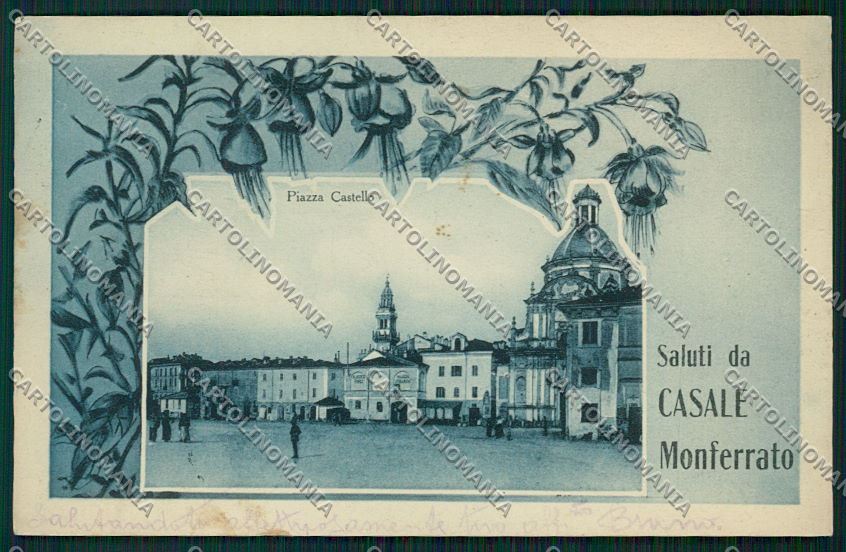 Alessandria Casale Monferrato Saluti da cartolina QK0683 – fronte