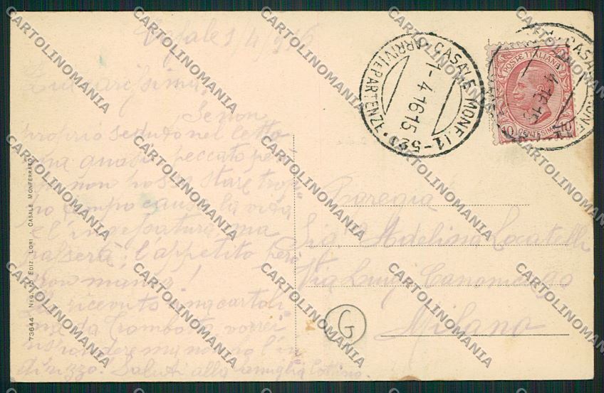 Alessandria Casale Monferrato Saluti da cartolina QK0683 – retro