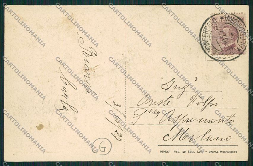 Alessandria Casale Monferrato cartolina QK0686 – retro