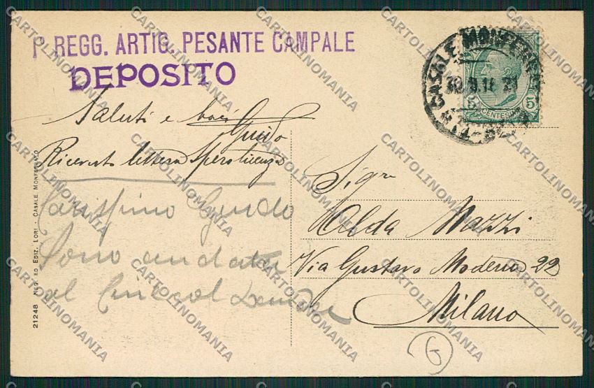 Alessandria Casale Monferrato cartolina QK0688 – retro