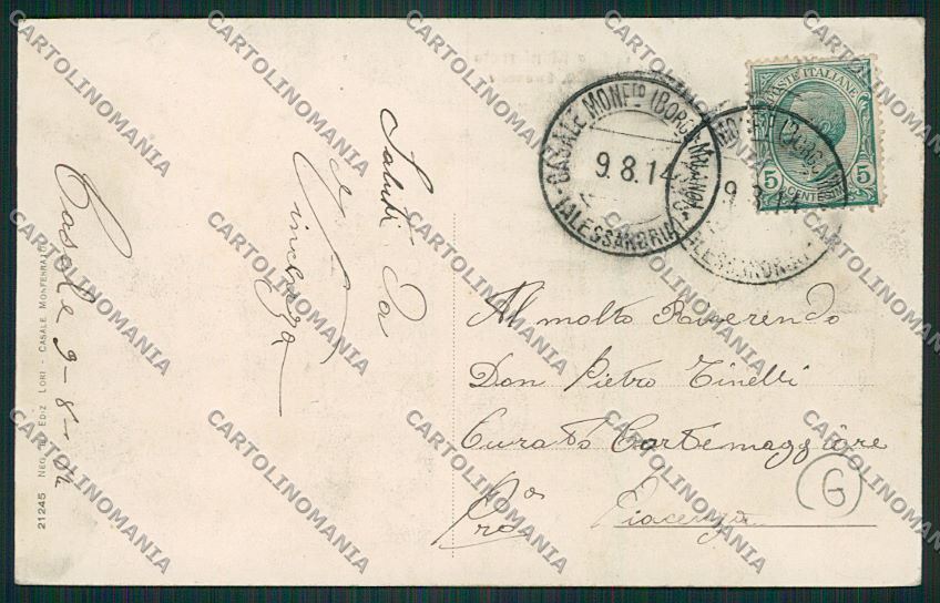 Alessandria Casale Monferrato cartolina QK0689 – retro