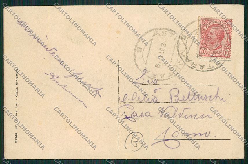 Alessandria Casale Monferrato cartolina QK0692 – retro