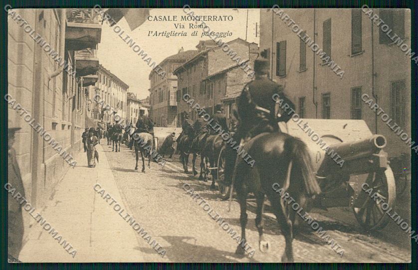 Alessandria Casale Monferrato Militari Artiglieria cartolina QK0698 – fronte
