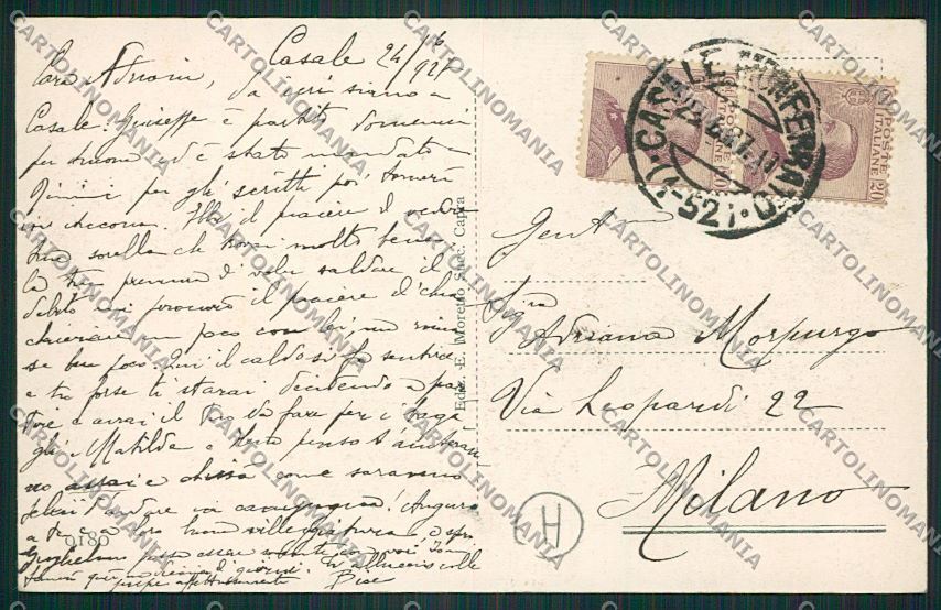 Alessandria Casale Monferrato cartolina QK0699 – retro
