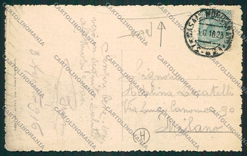 Alessandria Casale Monferrato PIEGA cartolina QK0700 – retro