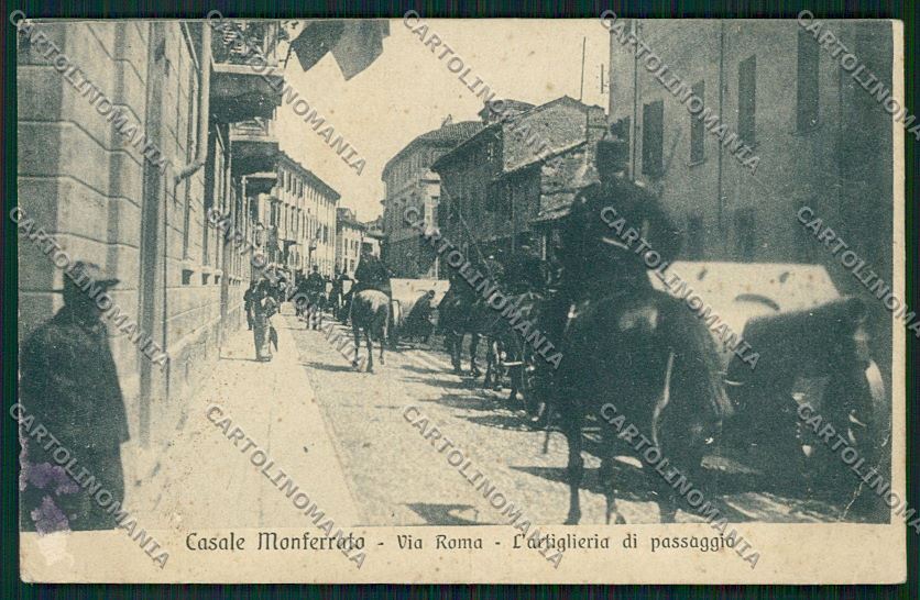 Alessandria Casale Monferrato Militari ABRASA PIEGHE cartolina QK0705 – fronte