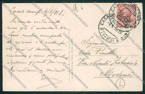 Alessandria Casale Monferrato Militari Artiglieria cartolina QK0709 – retro