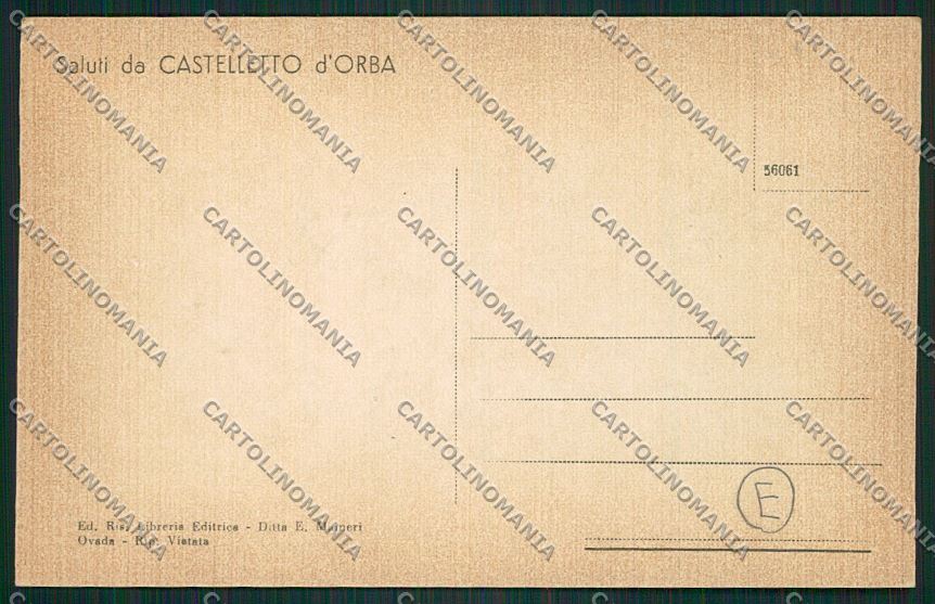 Alessandria Castelletto D'Orba cartolina QK0719 – retro