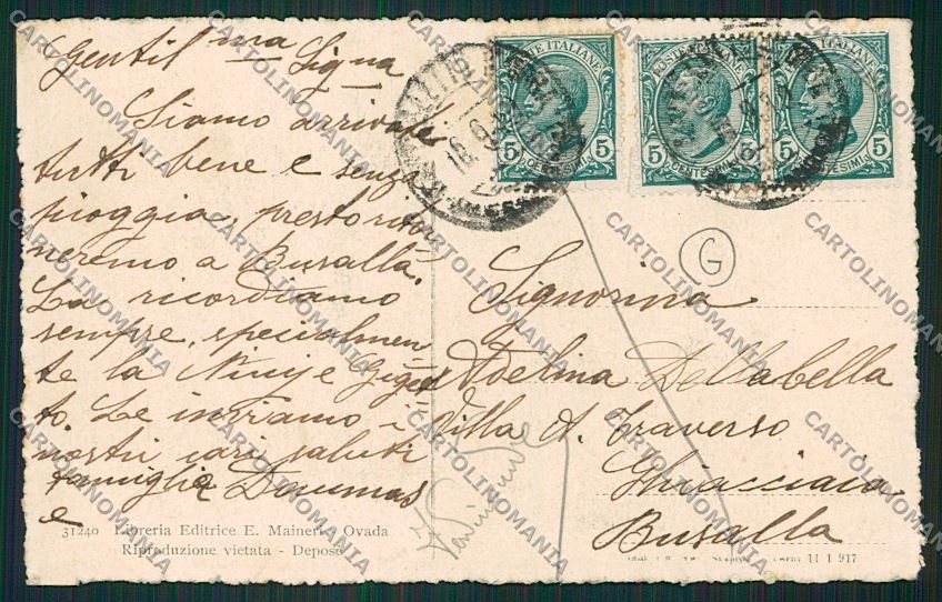 Alessandria Castelletto D'Orba cartolina QK0726 – retro