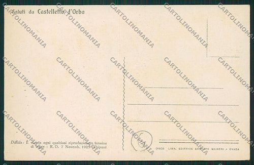 Alessandria Castelletto D'Orba cartolina QK0729 – retro