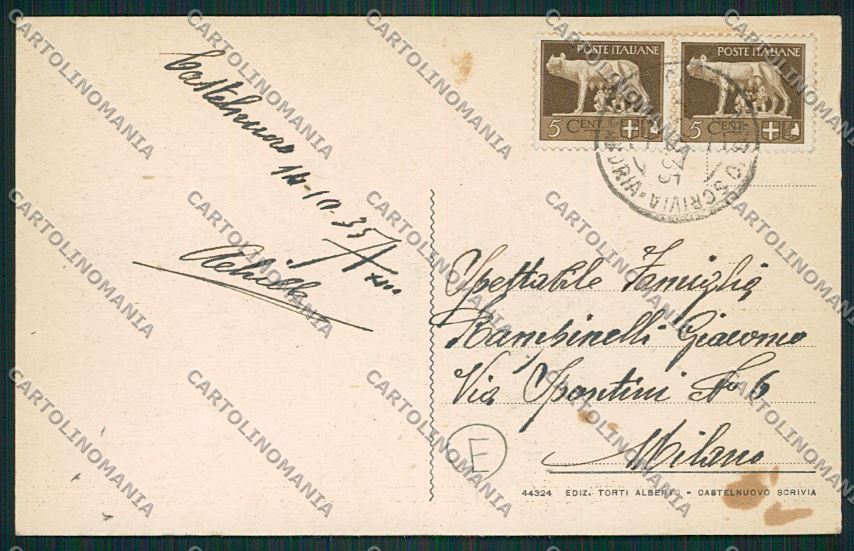Alessandria Castelnuovo Scrivia cartolina QK0736 – retro
