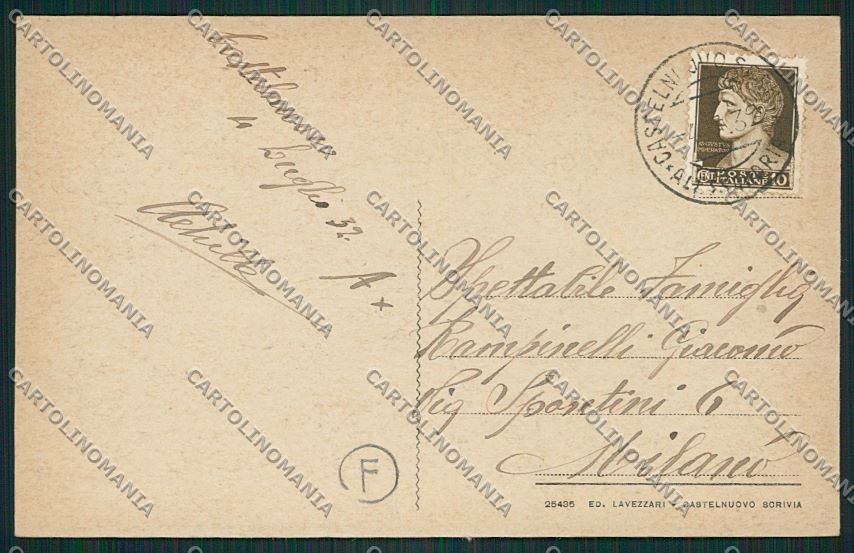 Alessandria Castelnuovo Scrivia cartolina QK0742 – retro