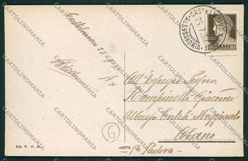 Alessandria Castelnuovo Scrivia cartolina QK0751 – retro
