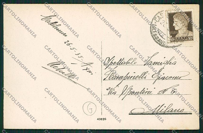 Alessandria Castelnuovo Scrivia cartolina QK0752 – retro