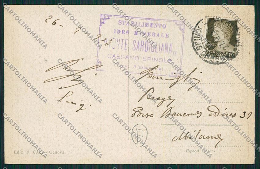 Alessandria Cassano Spinola cartolina QK0770 – retro