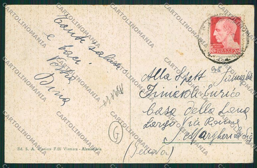 Alessandria Casalcermelli cartolina QK0773 – retro