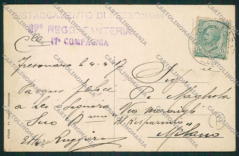 Alessandria Fresonara cartolina QK0783 – retro