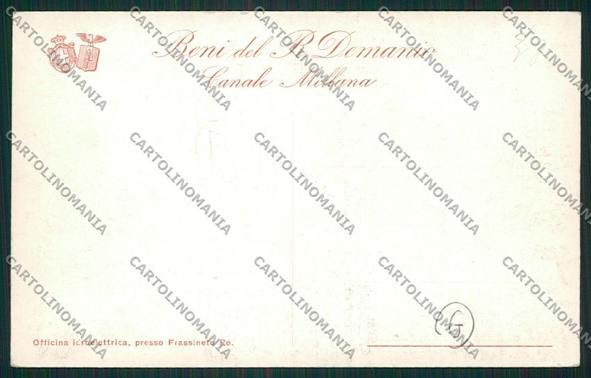 Alessandria Frassineto Po Canale Mellana cartolina QK0787 – retro