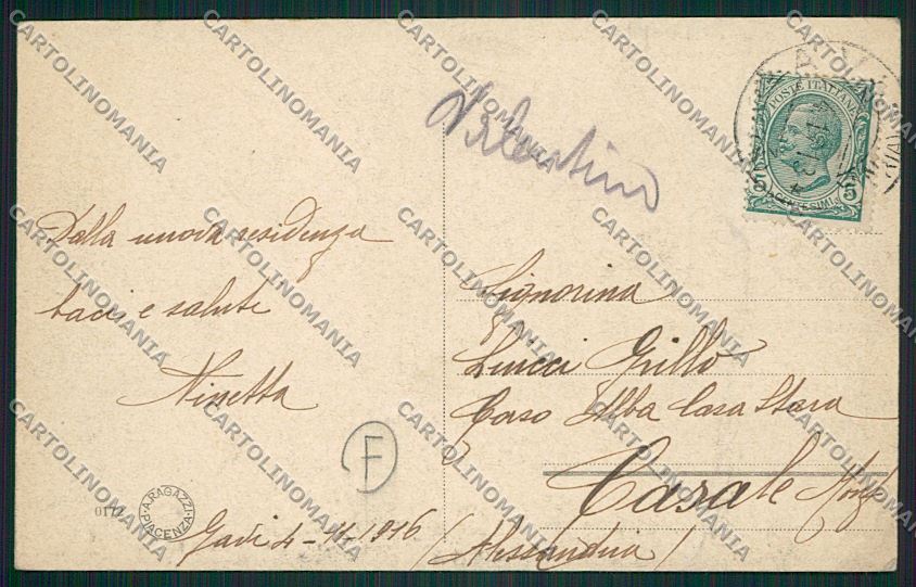 Alessandria Gavi cartolina QK0808 – retro