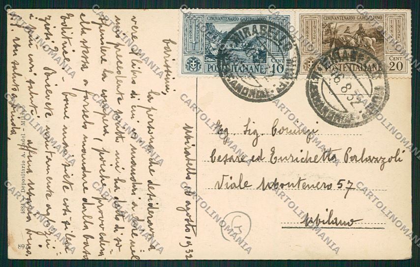 Alessandria Mirabello cartolina QK0829 – retro