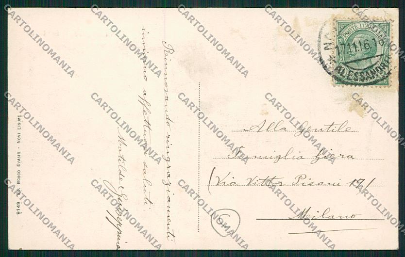 Alessandria Novi Ligure cartolina QK0845 – retro