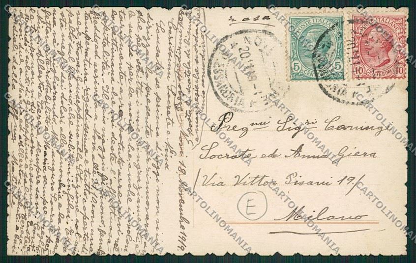 Alessandria Novi Ligure PIEGA cartolina QK0883 – retro