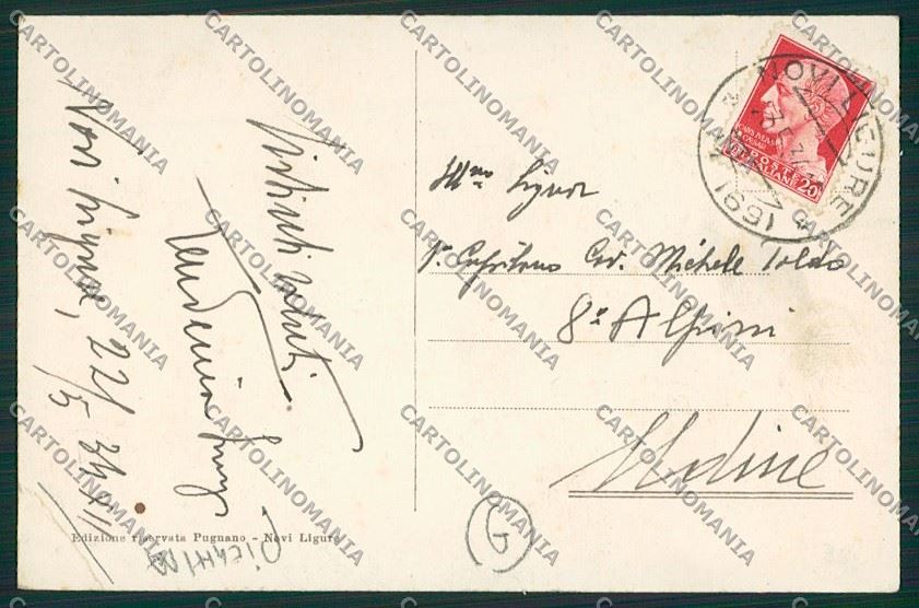 Alessandria Novi Ligure PIEGHINA cartolina QK0914 – retro