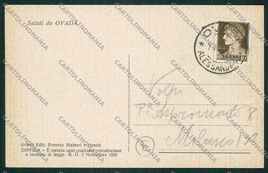 Alessandria Ovada cartolina QK0929 – retro