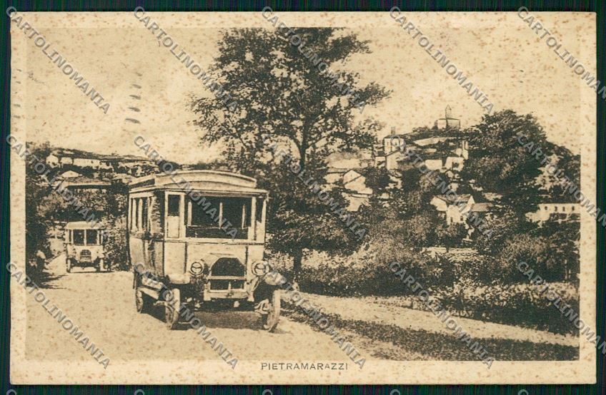 Alessandria Pietra Marazzi autopostale corriera cartolina QK0958 – fronte