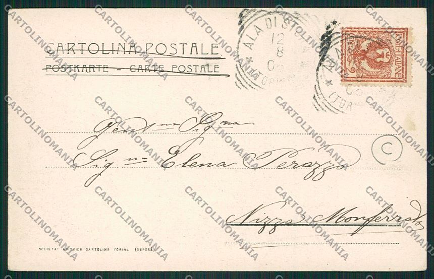 Torino Ala di Stura cartolina QK0967 – retro