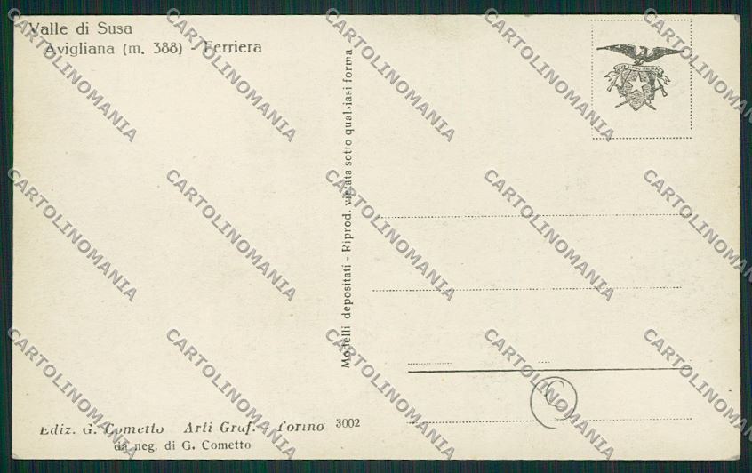Torino Avigliana Foto cartolina QK0999 – retro