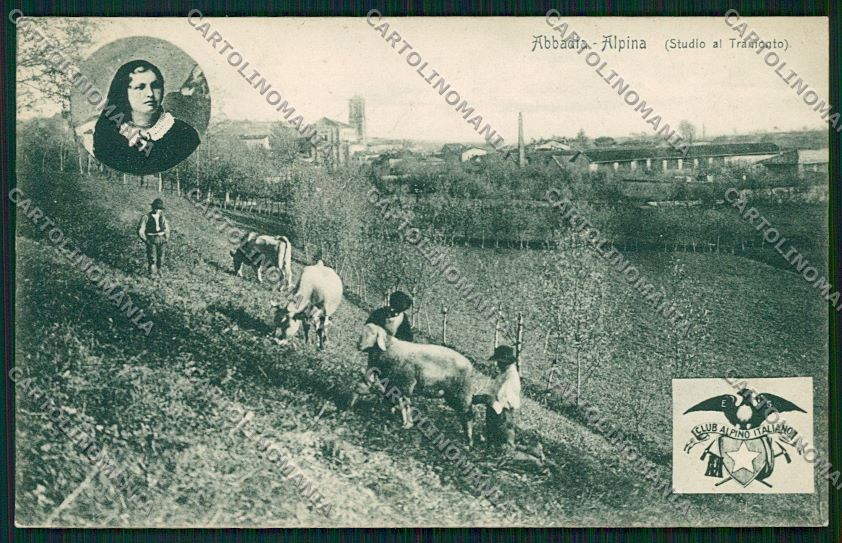 Torino Pinerolo Abbadia Alpina Genta cartolina QK1019 – fronte
