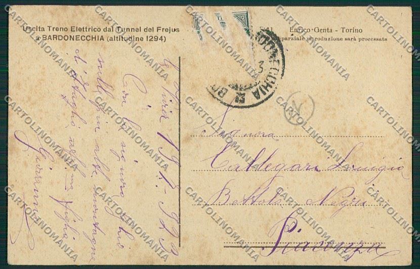Torino Bardonecchia Frejus Treno Genta cartolina QK1067 – retro