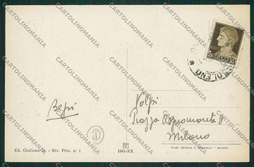 Torino Bussoleno cartolina QK1089 – retro
