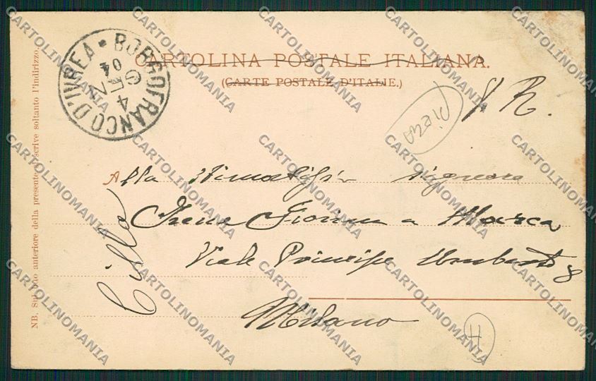 Torino Borgofranco PIEGA cartolina QK1119 – retro