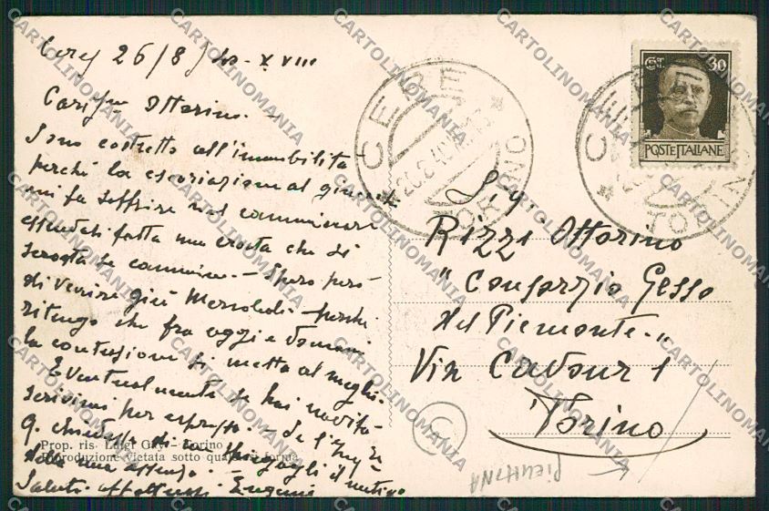 Torino Ceres PIEGHINA cartolina QK1164 – retro