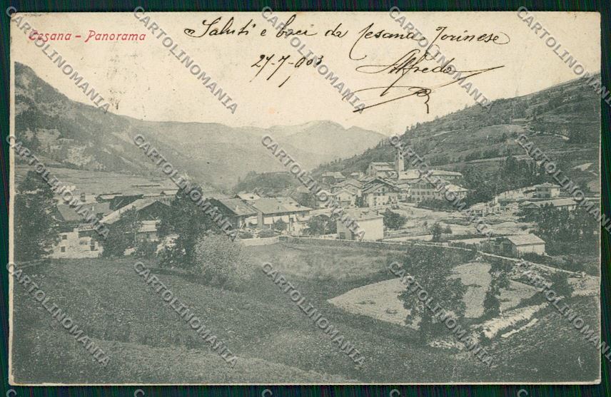 Torino Cesana PIEGATA cartolina QK1193 – fronte