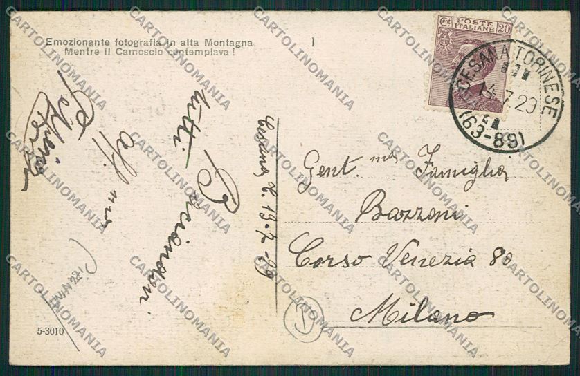 Torino Cesana Carducci Abrasa PIEGHINA cartolina QK1197 – retro
