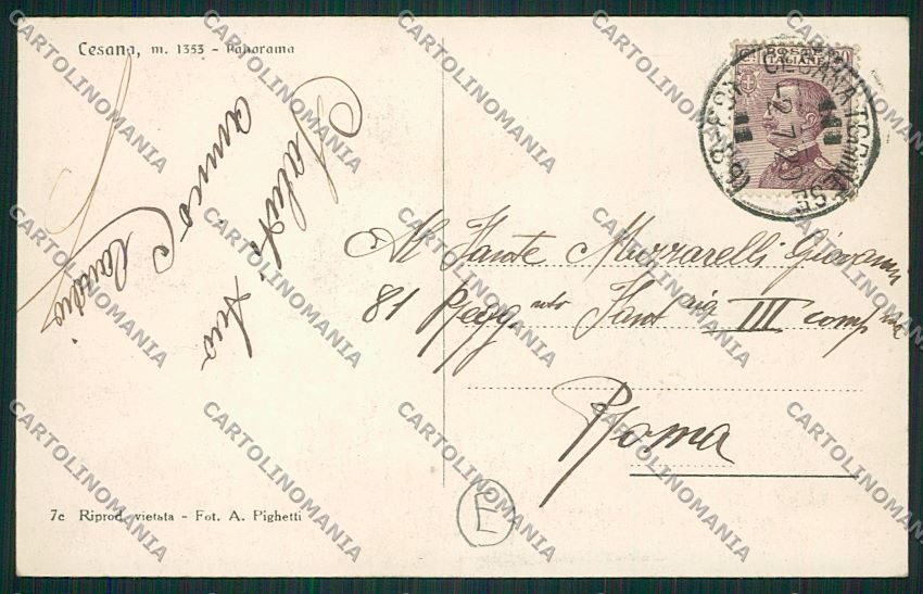 Torino Cesana cartolina QK1199 – retro
