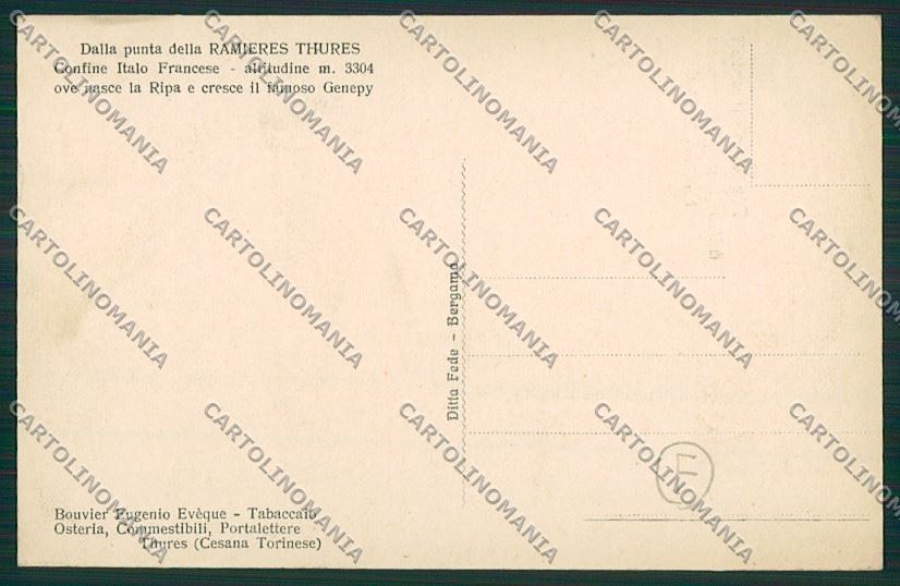 Torino Cesana Thures cartolina QK1208 – retro