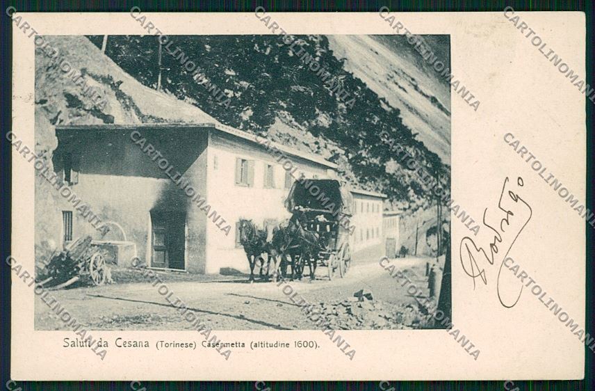 Torino Cesana Diligenza Genta cartolina QK1218 – fronte