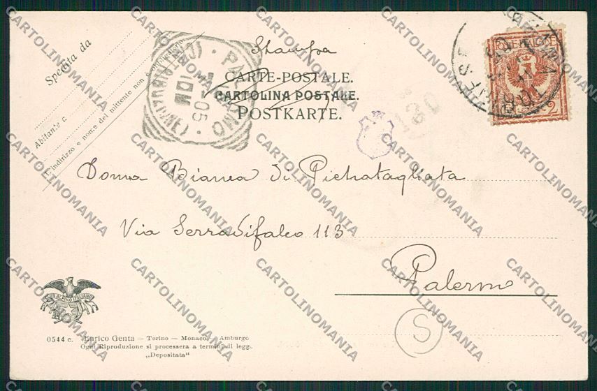 Torino Cesana Diligenza Genta cartolina QK1218 – retro