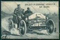 Torino Chieri Saluti a grande velocità auto REINCOLLATA cartolina QK1251 – fronte