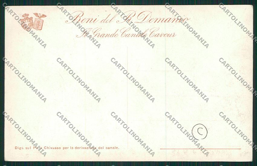 Torino Chivasso Canale Cavour cartolina QK1263 – retro