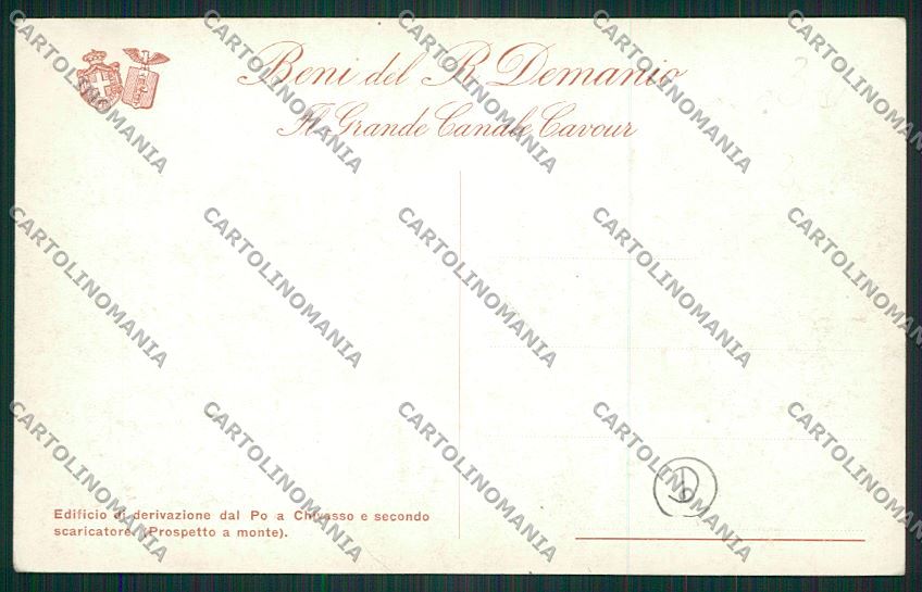Torino Chivasso Canale Cavour cartolina QK1267 – retro
