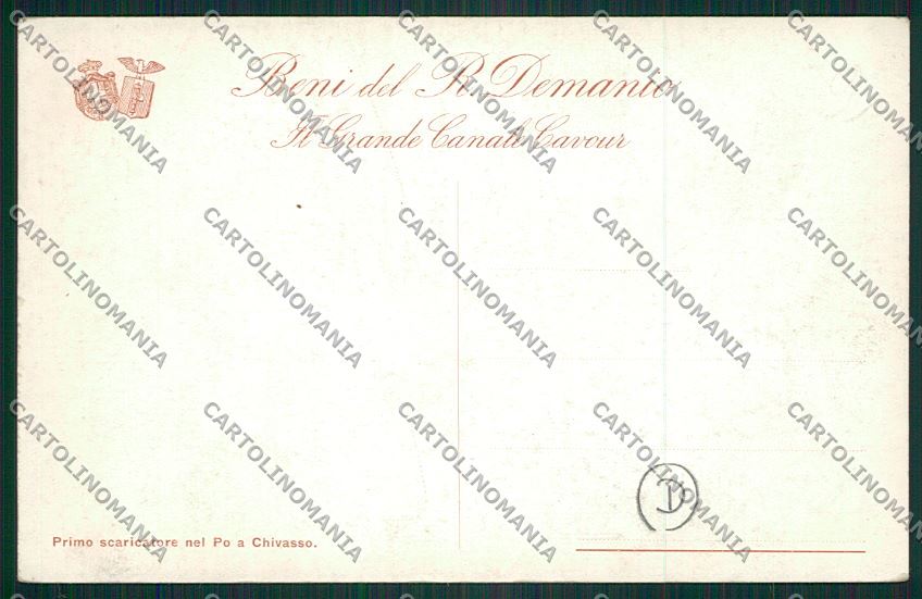 Torino Chivasso Canale Cavour cartolina QK1268 – retro