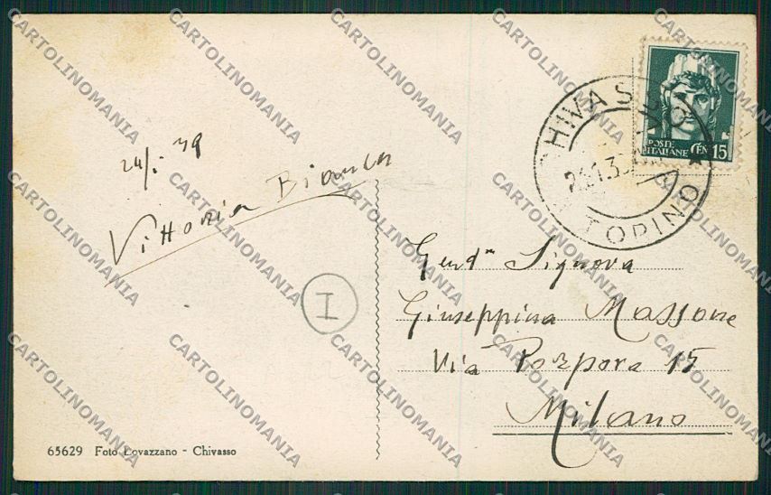 Torino Chivasso cartolina QK1279 – retro