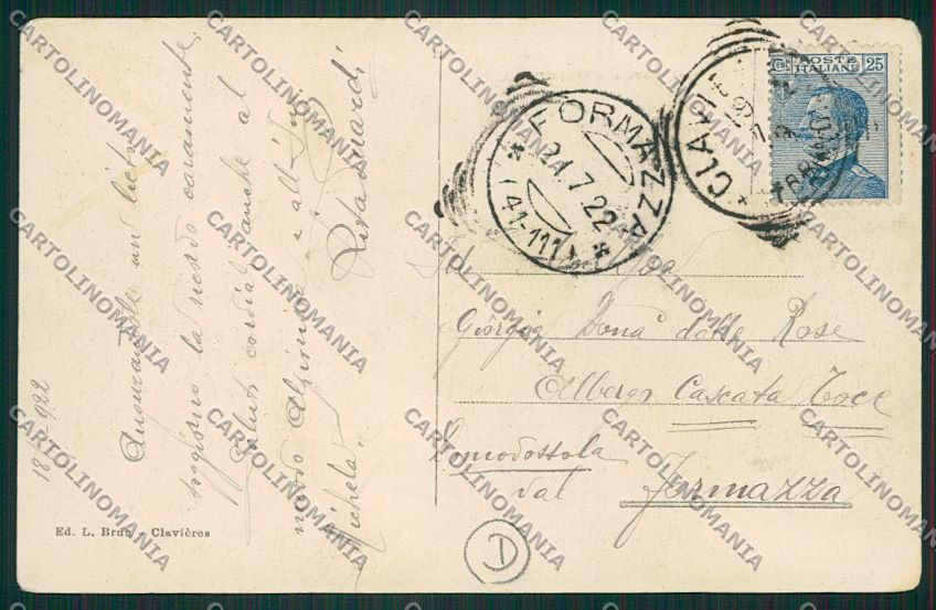 Torino Clavieres cartolina QK1298 – retro