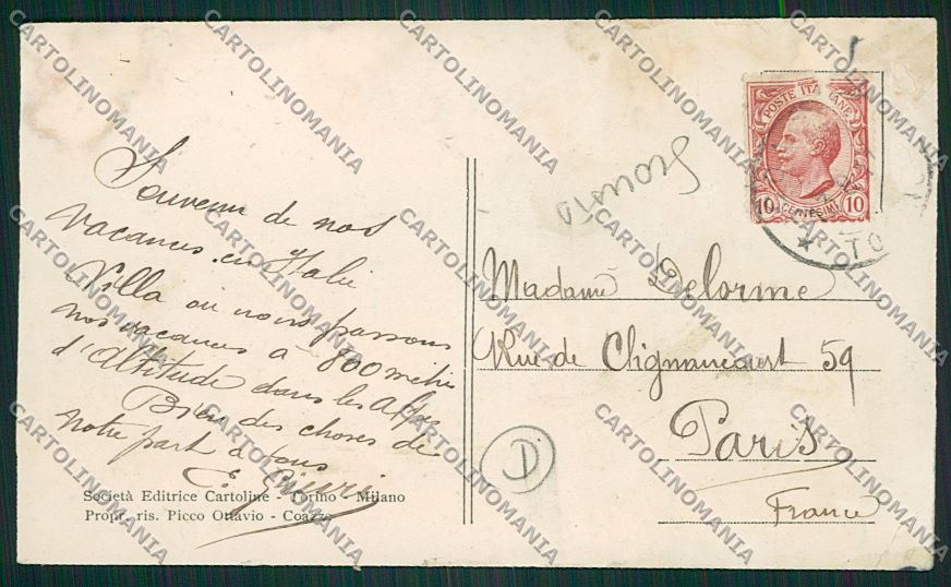 Torino Coazze SCOLLATA cartolina QK1324 – retro